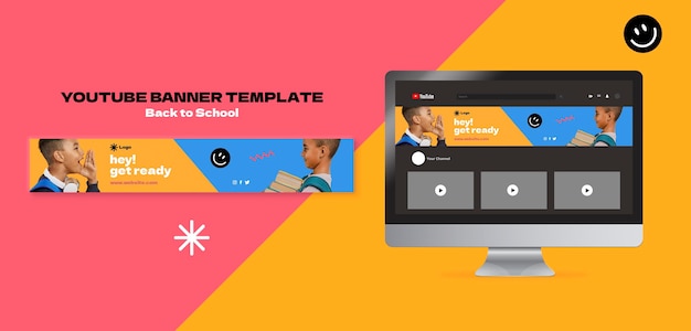 PSD 学校に戻るyoutubeバナー