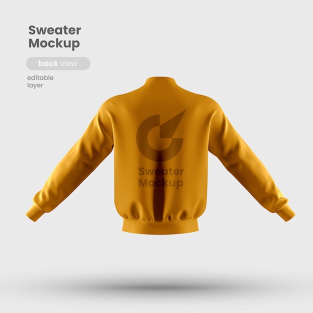 Back view of sweater mockup