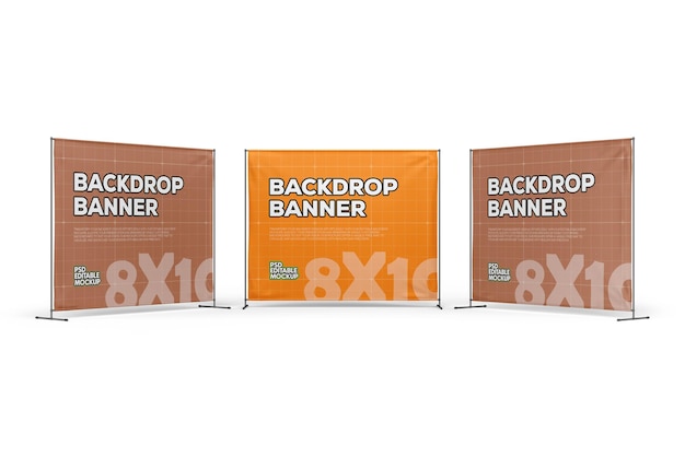 PSD backdrop banner mockup