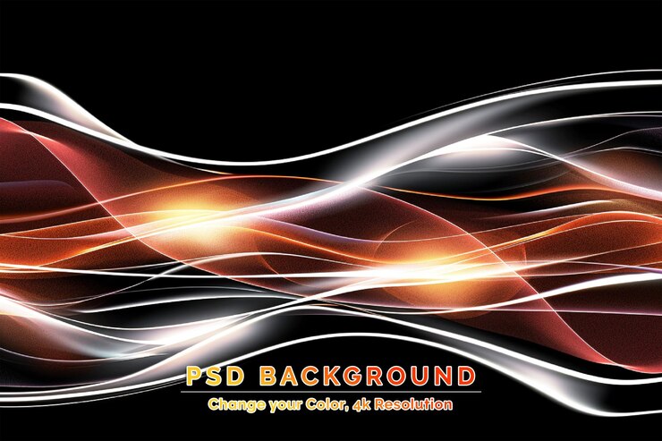 PSD background design of sine wave on the subject of technology science