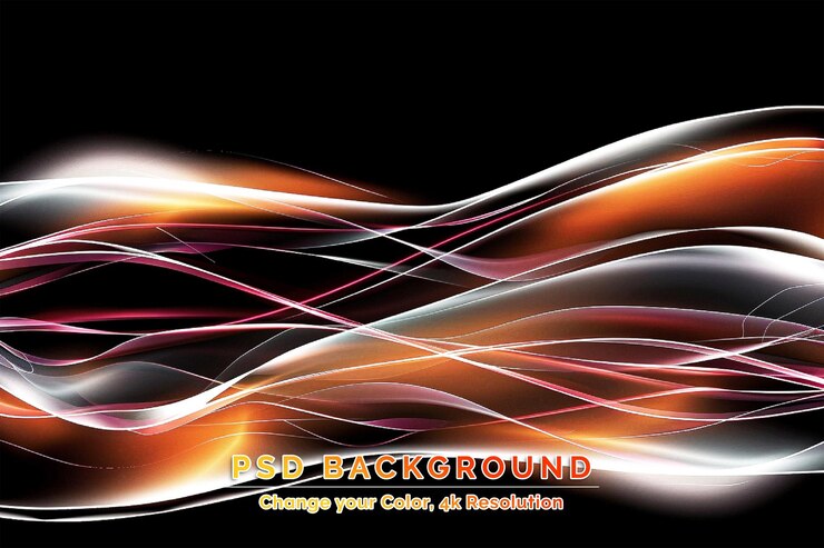 PSD background design of sine wave on the subject of technology science