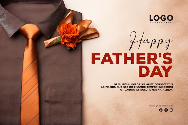 PSD background for fathers day celebration