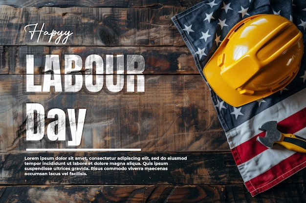 PSD background mark the importance of construction workers in la happy labor day concept