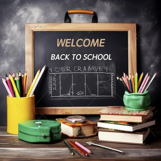 PSD a background picture of a welcome back to school