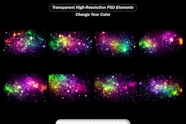 PSD Шаблон фона с цветами радуги