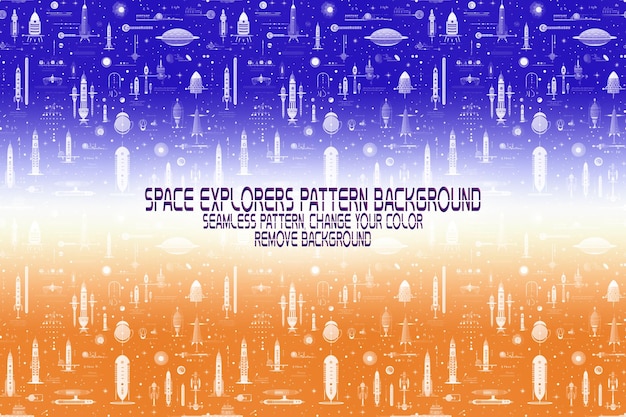 PSD Текстура фона с космическими исследователями шаттлы планеты и звезды редактируемый psd образец