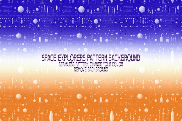 background texture with space explorers shuttles planets and stars editable psd pattern