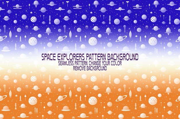 PSD 우주 탐험기 우주왕복선 행성 및 별 편집 가능한 psd 패턴과 함께 배경 텍스처