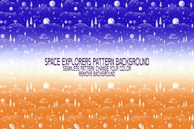 Background texture with space explorers shuttles planets and stars editable psd pattern