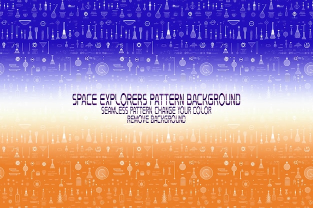 PSD background texture with space explorers shuttles planets and stars editable psd pattern