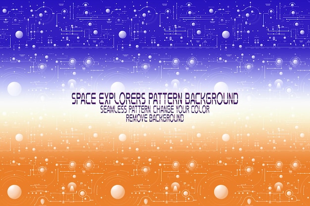 PSD background texture with space explorers shuttles planets and stars editable psd pattern