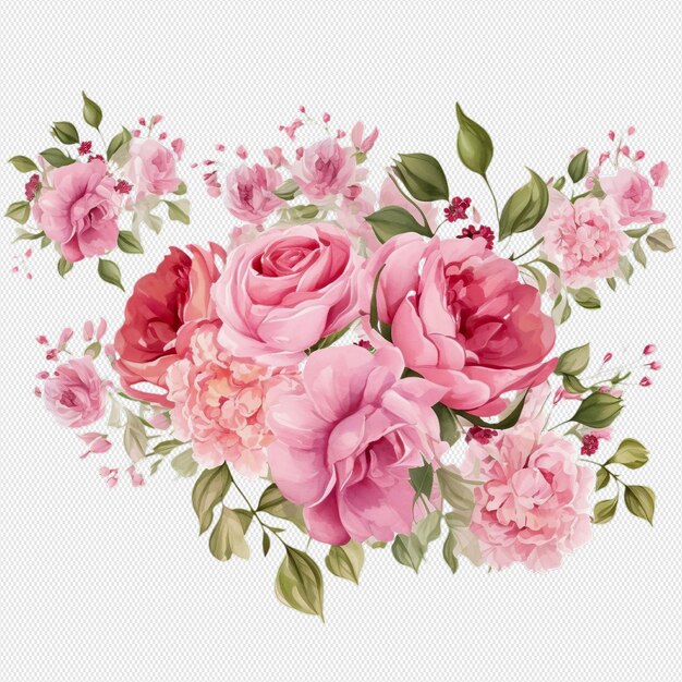 PSD background with flowers watercolor