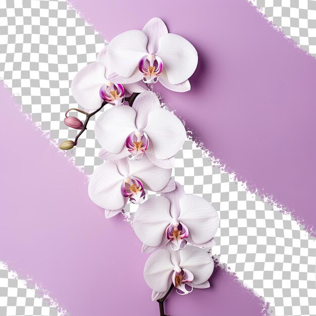 Background with purple and white orchids