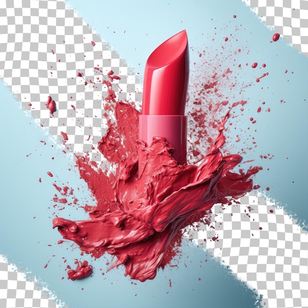PSD background with smudge of red lipstick transparent background