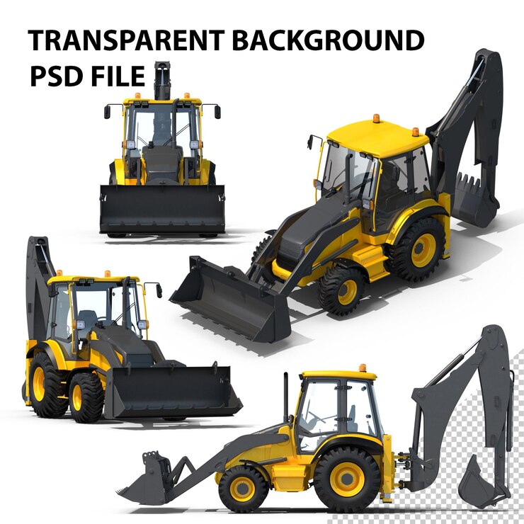 PSD 背挖掘機 png 裝載機