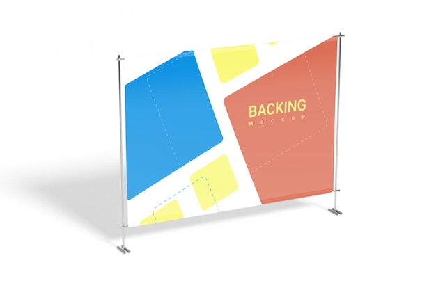 Backing mockup design 3d rendering