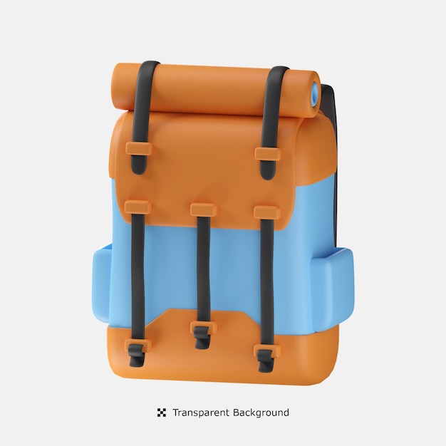 Backpack 3d icon illustration