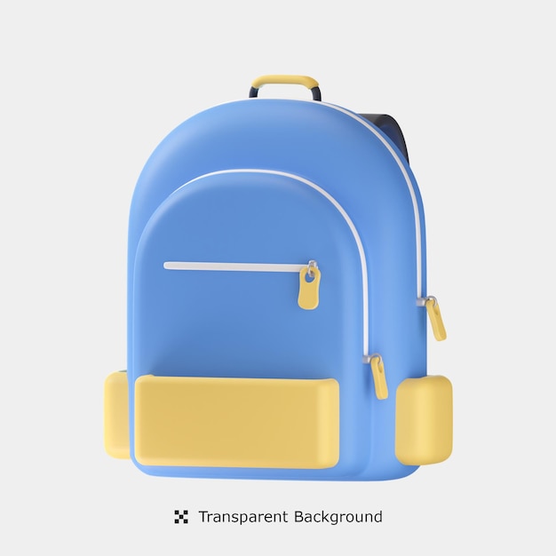 Backpack 3d icon illustration