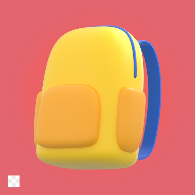 PSD backpack 3d icon