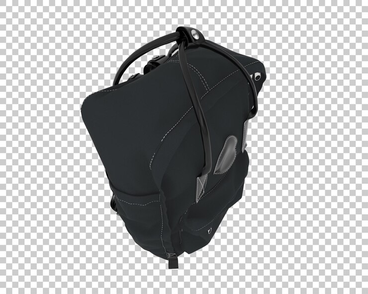 PSD рюкзак изолирован на прозрачном фоне, 3d-рендеринг иллюстрации
