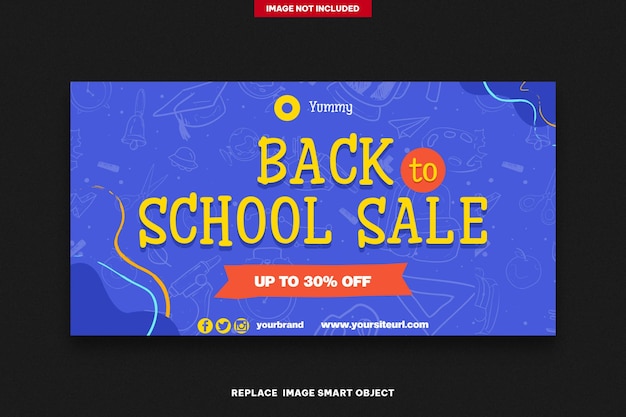 PSD backto school banner fb newsfeed