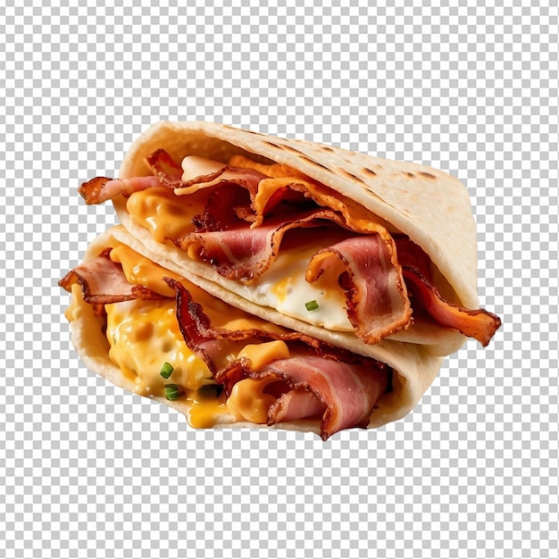 Premium PSD | Bacon and cheese breakfast wrap
