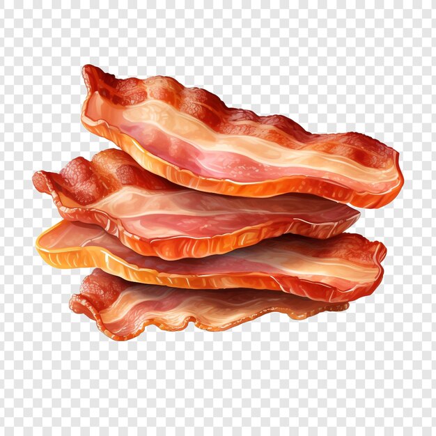 PSD bacon isolated on transparent background