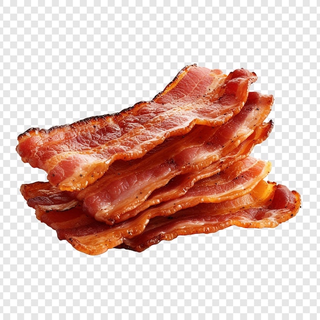 PSD bacon isolated on transparent background