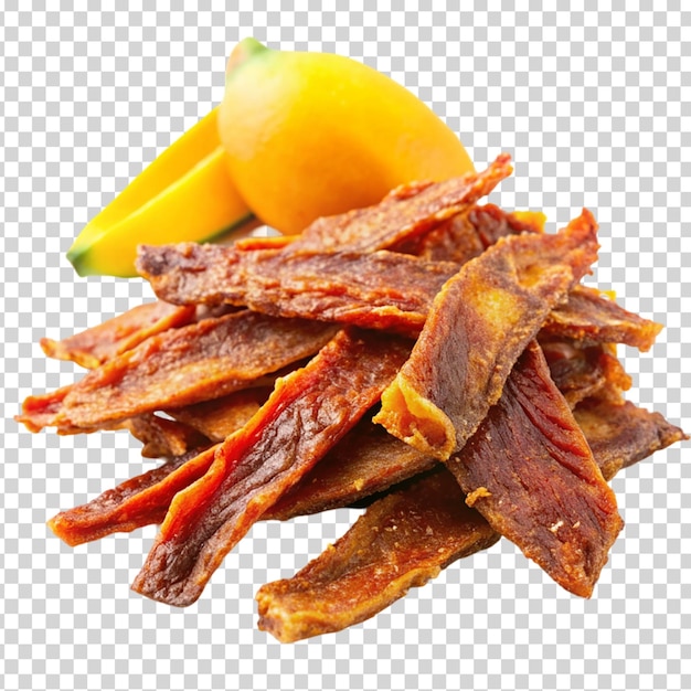 PSD bacon and lemon on transparent background