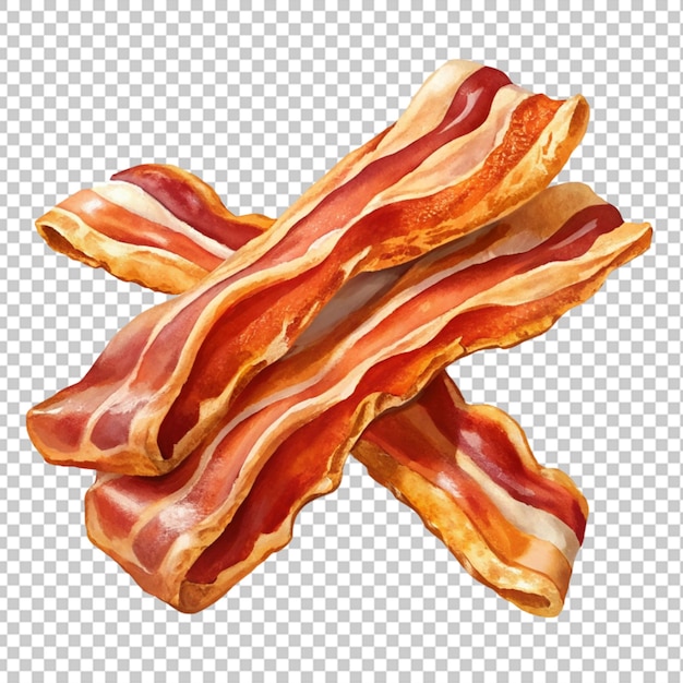 Bacon plakjes doorzichtige achtergrond