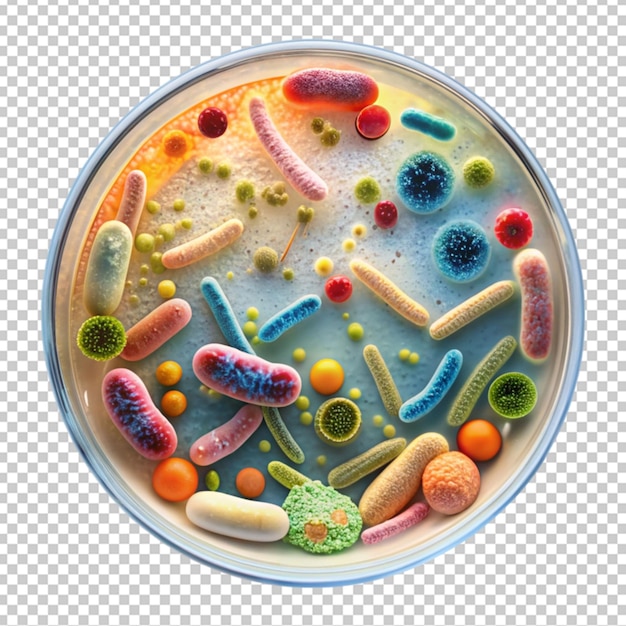 PSD bacteria in bowl on transparent background