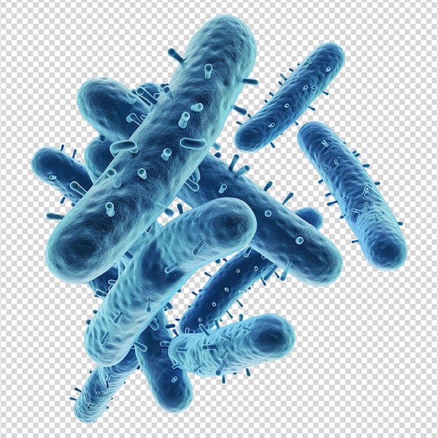 PSD bacteria isolated on transparent background