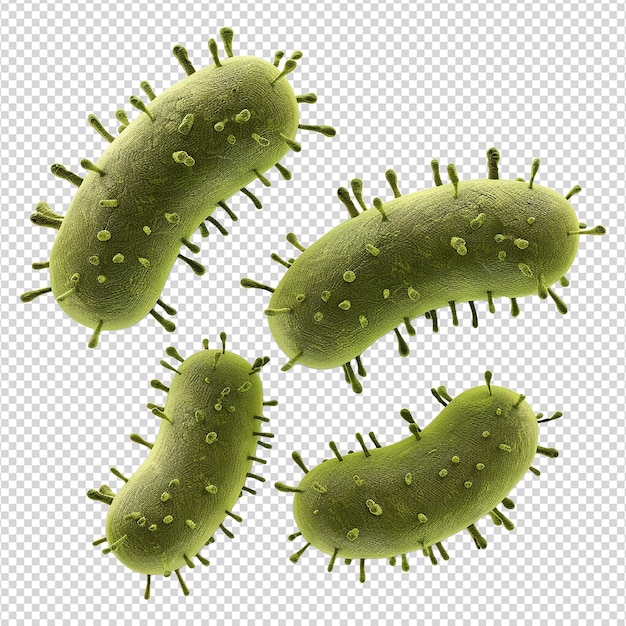 Bacteria isolated on transparent background