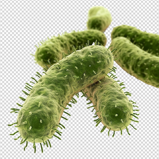 PSD bacteria isolated on transparent background