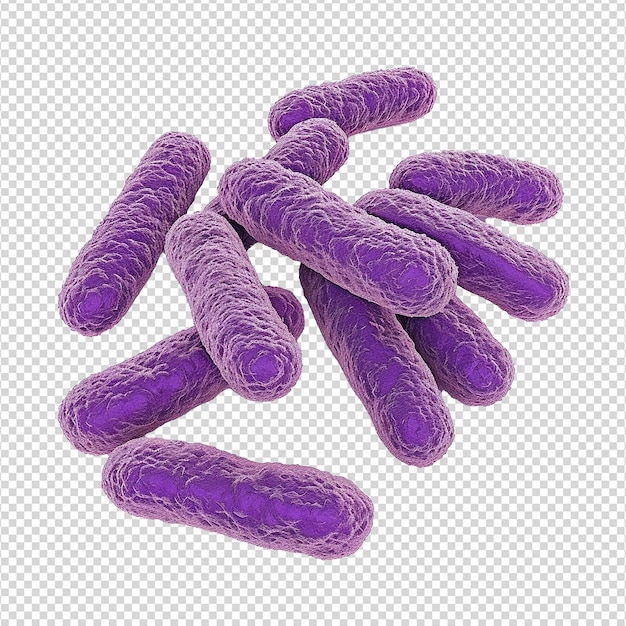 PSD bacteria isolated on transparent background