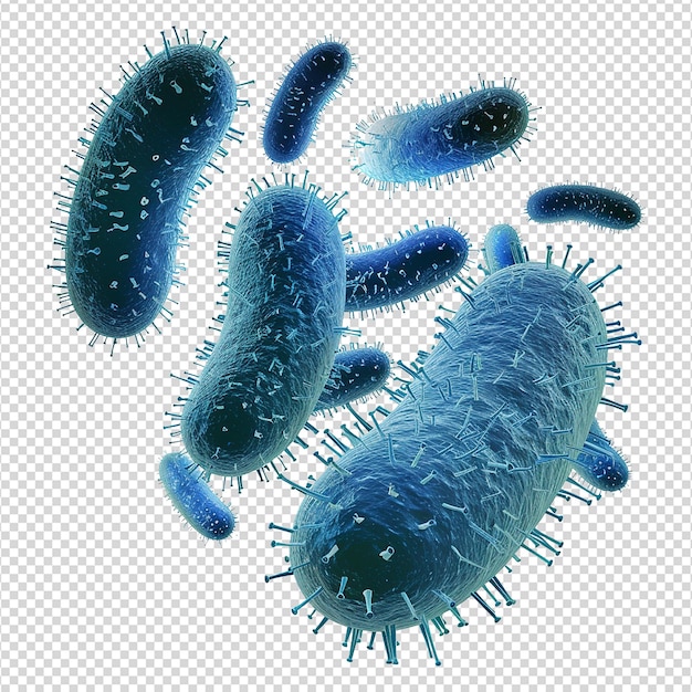 PSD bacteria isolated on transparent background