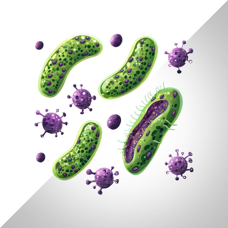 PSD bacteria isolated on transparent background