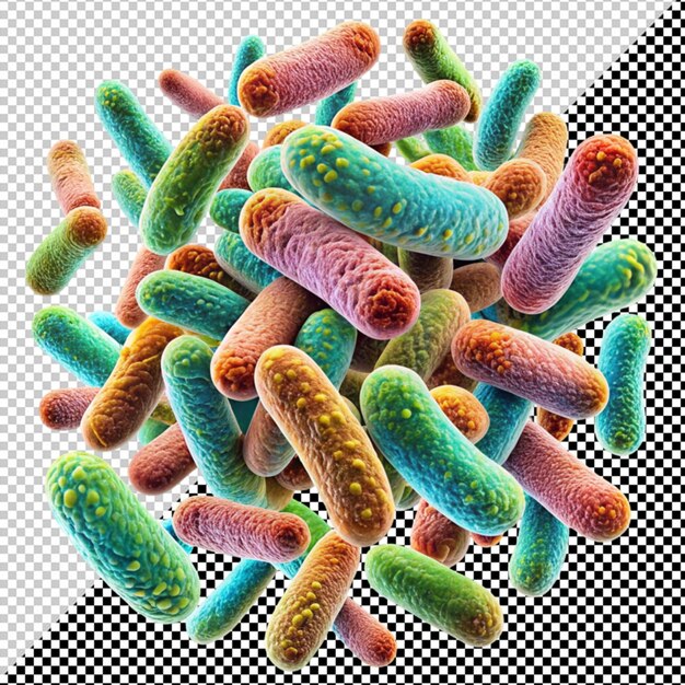 PSD bacteria on transparent background