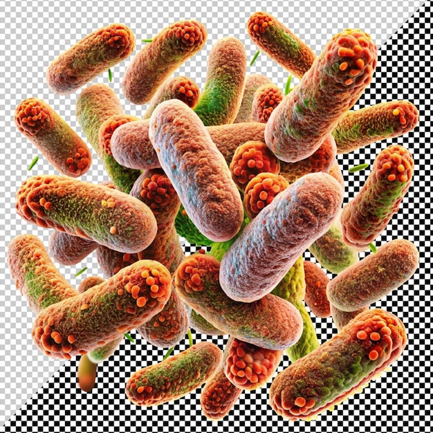 Bacteria on transparent background