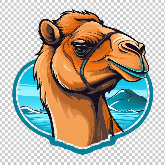 Bactrian camel mascot logo