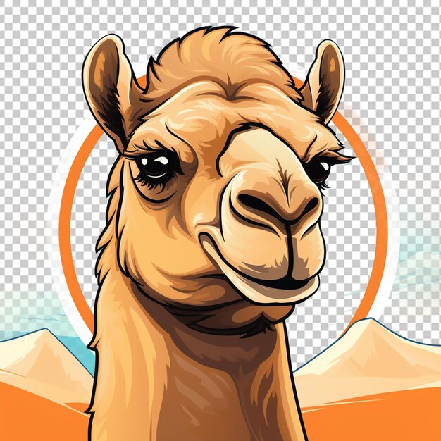 PSD bactrian camel mascot logo