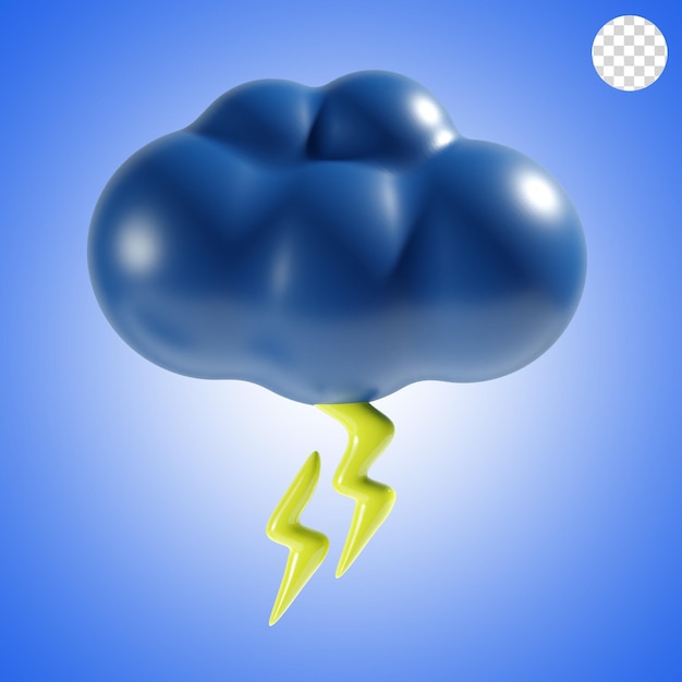 Bad weather icon 3d render
