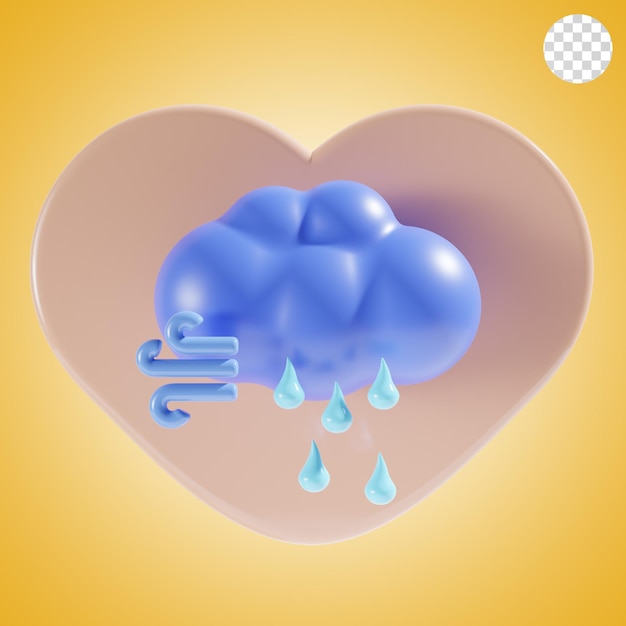 Bad weather icons 3d