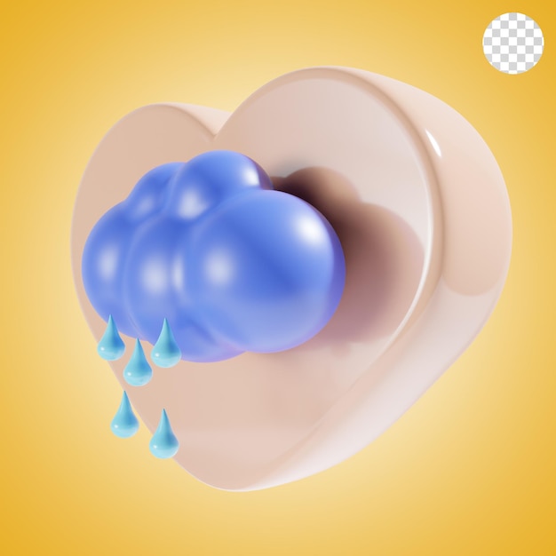 Bad weather icons 3d