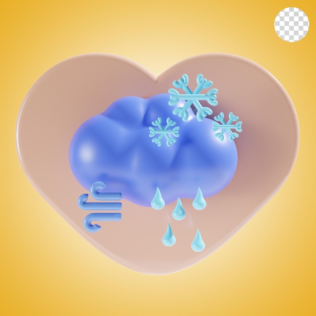 Bad weather icons 3d