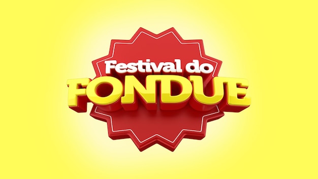 PSD badge 3d 'festa della fonduta'