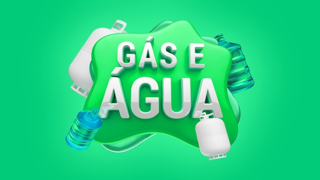 Badge 3d 'gas e acqua'