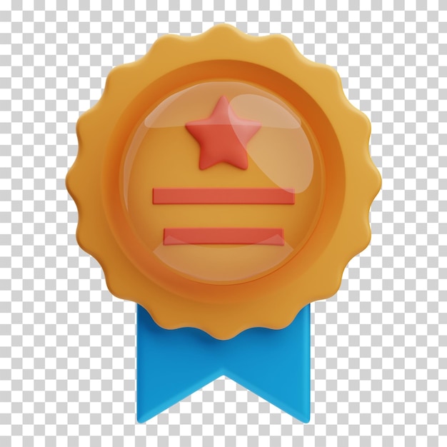 PSD badge 3d illustratie