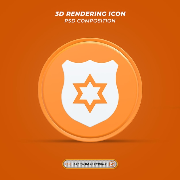 Icona del badge nel rendering 3d