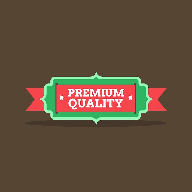 Badge With Premium Quality Text Written On It